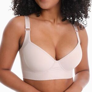 Shapedly Nude Back Smoothing Shaping Bra 40F - Nude